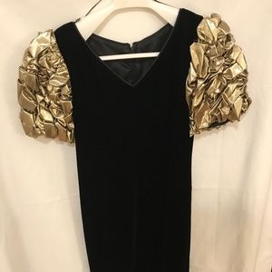 Womens Velvet Fully lined evening dress